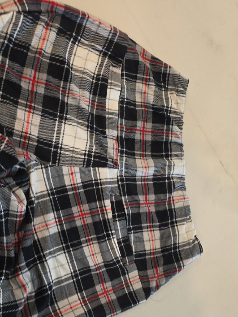 NWOT Plaid Wide-Leg Palazzo Pants - Black, White & Red - Picture 5 of 6